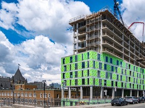 Construction continues at Gare Viger in Montreal on Tuesday June 15, 2021.