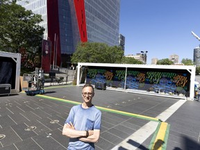 Artistic director  Ghislain Turcotte on the site that will host the Fête nationale activities in Montreal on Wednesday, June 16, 2021.