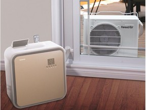 Keep it cool and quiet while saving space this summer. Forest Air MINI 8000 BTU portable split air conditioner, $955, Lowes.ca