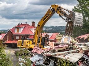 The Hells Angels bunker in Sherbrooke, Quebec was razed to the ground on Wednesday, June 30, 2021.