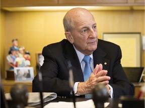 Charles Bronfman at his Claridge inc. private investment office in downtown Montreal on October 26, 2016.