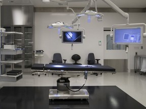 An empty operating room.