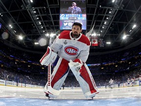 Canadiens goalie Carey Price has a 12-6 record with a 2.18 goals-against average and a .928 save percentage in the playoffs.