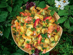 Lobster potato salad from Farm, Fire & Feast by Michael Smith.