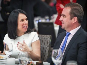 Montreal Mayor Valérie Plante and Montreal Canadiens president Geoff Molson in happier times.