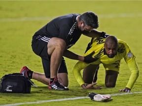 CF Montréal goalkeeper Clément Diop was injured late in Wednesday's game against DC United.