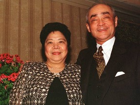 James Feng with his wife, Lorenza, at the Chinese Ball in 2000.