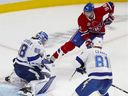 Corey Perry has fond memories of his one special season with the Canadiens 3 Tampa Bay Lightning's Andrei Vasilevskiy makes a save on shot by Montreal Canadiens' Corey Perry while defenceman Erik Cernak watches during first period of Game 4 in Montreal on July 5, 2021.