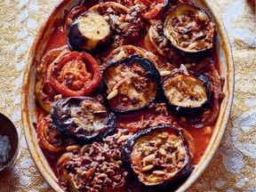 Eggplant is baked with beef and tomato in this dish from Sumac: Recipes and Stories From Syria, by Anas Atassi.