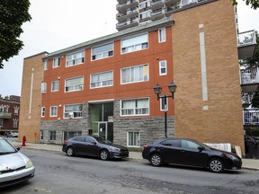 The apartment building on Birnam St. in Montreal's Parc-Extension district where  Rajinder Prabhneed Kaur was killed.