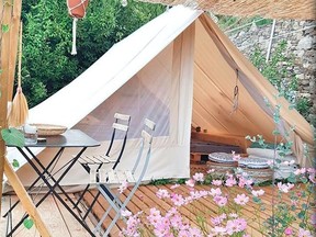A camping trip helps us connect with nature. Patrol Deluxe Canvas Tent, $749, CanvasCamp.com