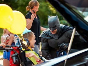 Mahmood Al Durrah’s Batman made a surprise visit to 13-year-old Trevor Paul’s recent birthday party. Al Durrah dons a replica of the Batman costume for free to brighten the day for kids with special needs.