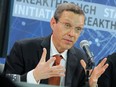 NEW YORK, NEW YORK - APRIL 12: Theoretical Physicist Avi Loeb speaks during the New Space Exploration Initiative "Breakthrough Starshot" Announcement at One World Observatory on April 12, 2016 in New York City.