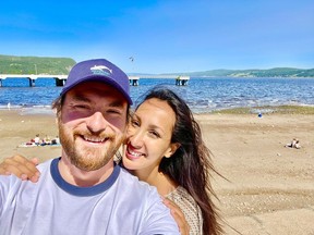 Quebec Liberal MNA Marwah Rizqy and fellow caucus member Greg Kelley. Kelley posted this selfie to Twitter July 4, 2021.