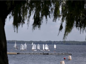 Kids take part recently in a sailing lesson on Lake St. Louis in Pointe-Claire.