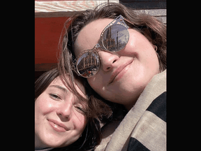 Anastasia Gromova, right, with her best friend Michelle Pazos, both victims of the FLorida condo collapse that killed at least 97 people.