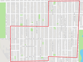 The Plateau Mont-Royal boil water advisory affects residences in an area bordered by Parc-Lafontaine Ave., Chistophe-Colomb St., Mont-Royal Ave., St-Denis St., Rachel St., St-Urbain St., Pins Ave., St-Denis again, and Roy St.
