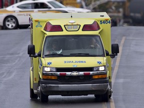 An ambulance  in Quebec.