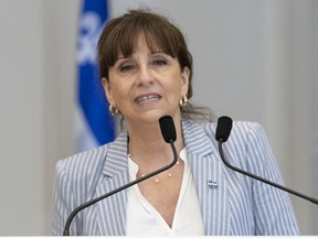 Nathalie Roy, seen in a 2021 file photo, would become the second woman in history to be the Speaker of the National Assembly.