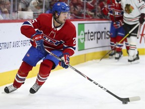 Ryan Poehling spent all of last season with the AHL's Laval Rocket, posting 11-14-25 totals in 28 games.
