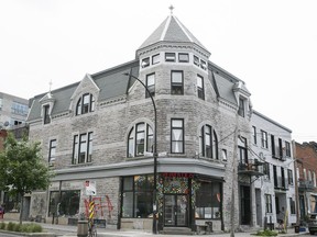 The building that houses Rôtisserie Romados on Rachel St. E. on June 14, 2021.