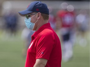 Montreal Alouettes general manager Danny Maciocia at the team's training camp on July 11, 2021, in Montreal.