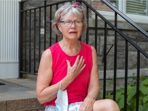 Genie Morrissey is one of about a hundred volunteers in Montreal in a local vaccine trial who were frustrated that they are being penalized for their efforts by not being eligible for Quebec's vaccine passport.