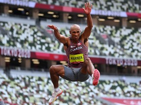 Damian Warner of Canada in action REUTERS/Dylan Martinez