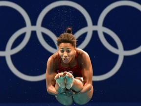 Jennifer Abel of Canada in action.