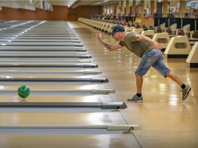 François Lapointe had the Quilles G Plus Rose Bowl lanes all to himself  on Wednesday. The manager of the bowling alley says business is down 40 to 50 per cent because of the vaccine passport.