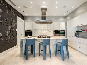 The kitchen in this Ritz Carlton penthouse condo.