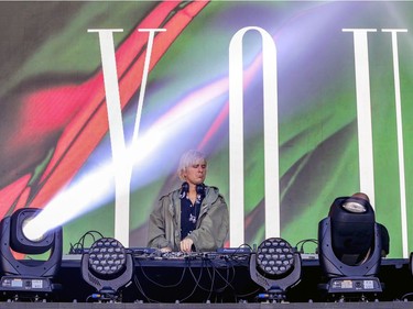 Le Youth performs his set at the Île Soniq Redux electronic music festival at Parc Jean-Drapeau in Montreal on Friday, Sept. 24, 2021.