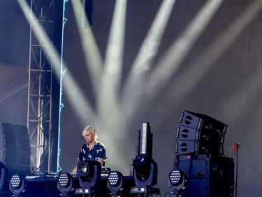 Le Youth performs his set at the Île Soniq Redux electronic music festival at Parc Jean-Drapeau in Montreal on Friday, Sept. 24, 2021.