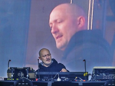 Paul Kalkbrenner performs at the Île Soniq Redux electronic music festival at Parc Jean-Drapeau in Montreal on Friday, Sept. 24, 2021.