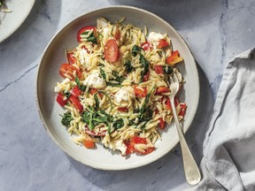 Orzo salad: The recipes in Toby Amidor's The Family Immunity Cookbook are beautifully photographed by Ashley Lima, Julian Armstrong writes.