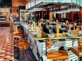 The Hiltons' Blandino Brasserie, serving rich, robust Italian cuisine,  was designed by the prestigious Atelier Zébulon Perron.