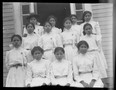 An undated photo of female students at Kamloops Indian Residential School.