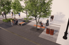 Sidewalks will be widened more than 60 per cent and trees and furniture will be added for visitors to enjoy.