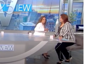 The View co-hosts Sunny Hostin and Ana Navarro leave the set due to positive COVID-19 test results just as Vice President Kamala Harris was scheduled to appear on the show, September 24, 2021.