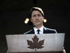 Liberal Leader Justin Trudeau at Rideau Hall after triggering the election on Aug. 15. Now, with just a few days to go, nobody has a good sense of how it’s going to end, L. Ian MacDonald writes.