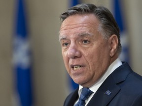 Speaking at a news conference Wednesday morning, Premier François Legault reacted to comments made last week by Anne-France Goldwater during public hearings being held on Bill 96 by the Quebec Community Groups Network.
