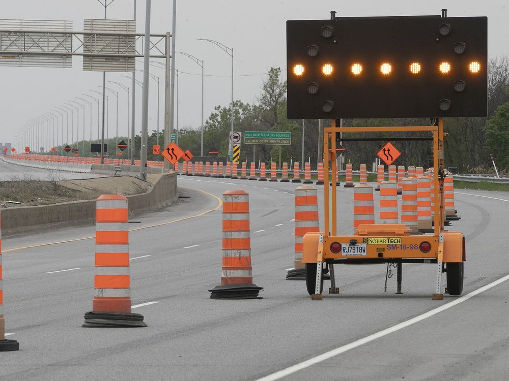 Weekend traffic: Île-aux-Tourtes Bridge westbound closed at night ...