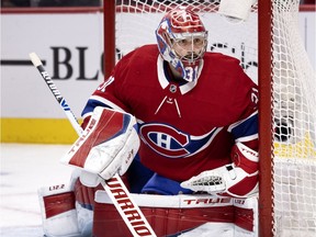 Carey Price in action at the Bell Centre during the 2020 Stanley Cup playoffs. "He deserves our support and respect, and at this time, his privacy," writes Sheldon H. Jacobson.