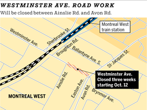 Westminster Ave. road closure