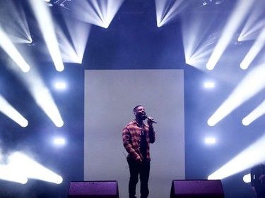 DVSN on stage at Osheaga at Parc Jean-Drapeau in Montreal on Friday, Oct. 1, 2021.