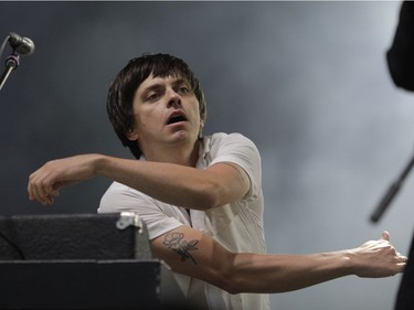 Peter Dreimanis of the band July Talk on Day 3 of the Osheaga Get Together festival on Sunday, Oct. 3, 2021.