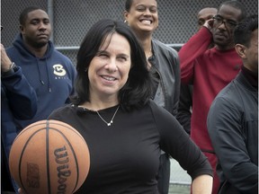 "We're here to talk about the importance of having different sports fields in our boroughs because it is such an amazing tool to bring the communities together," Projet Montreal Leader Valérie Plante said Thursday.