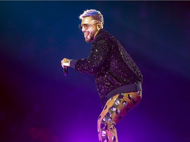 Colombian pop star Maluma performs at the Bell Centre in Montreal on Friday, Oct. 22, 2021.