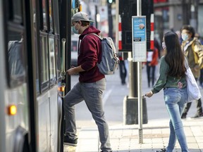 The STM’s buses and trains are now running at about 57 per cent of pre-pandemic traffic, says CEO Luc Tremblay.