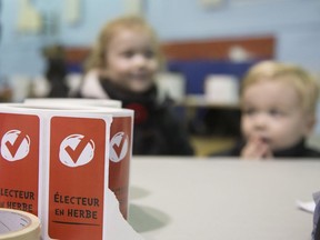 During the 2017 election, some polling stations had Voter in Training stations for children.